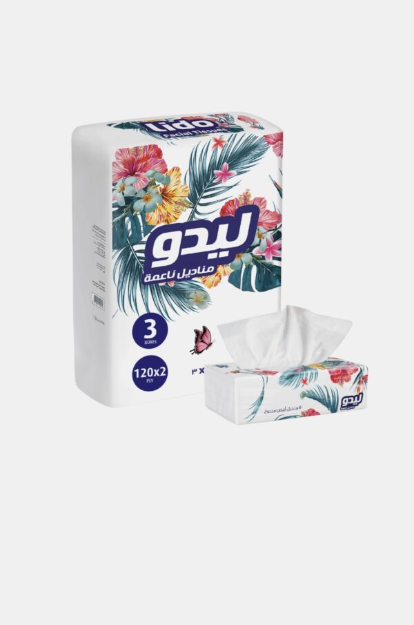 ليدو مناديل سحب 120منديل طبقتين *3